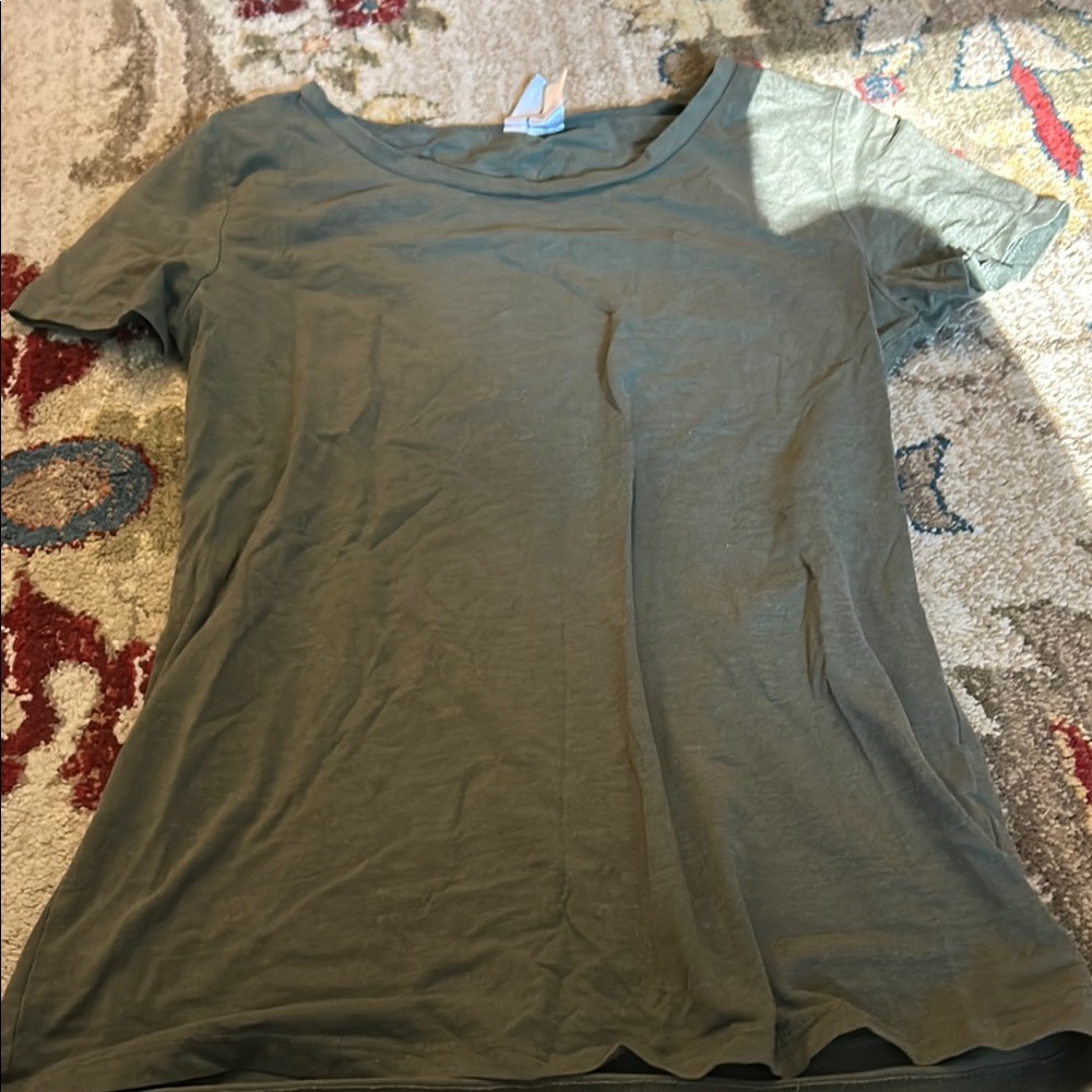 H&M Green Fitted Short Sleeve T-Shirt